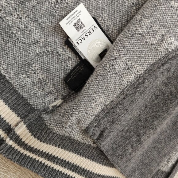 VERSACE MEN'S KNIT SWEATER CARDIGAN JACKET - Picture 6 of 14